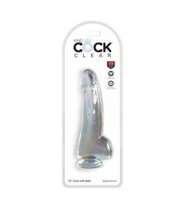 King Cock Clear 7.5in W/ Balls