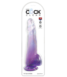 King Cock Clear 10in W/ Balls