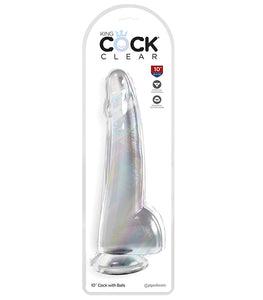 King Cock Clear 10in W/ Balls