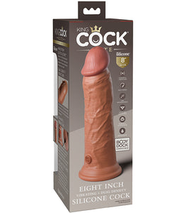 King Cock Elite 8 In Vibrating Dual Density