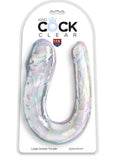 King Cock 18 In Double Dildo Clear