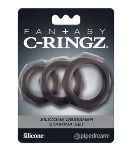 Fantasy C Ringz Silicone Designer Stamina Set Black