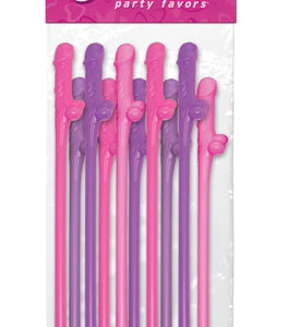 Bachelorette Dicky Sipping Straws 10pc