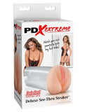 Pdx Extreme Deluxe See Thru Stroker Clear/pink