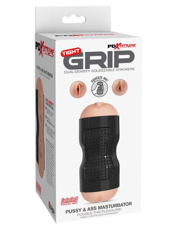 Pdx Extreme Tight Grip Pussy & Ass Masturbator Black/light Default Title