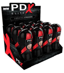 Pdx Elite Vibrating Stroker 12pc Display