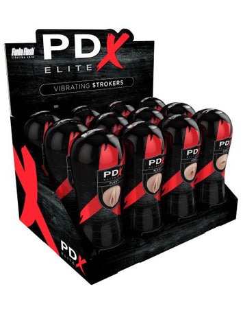 Pdx Elite Vibrating Stroker 12pc Display Default Title