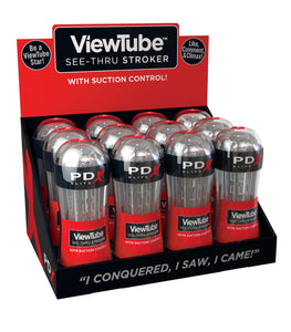 Pdx Elite Viewtube See-thru Stroker Display 12ct