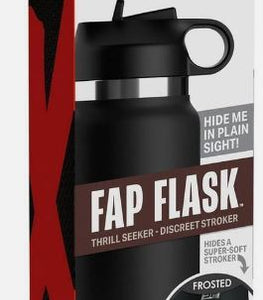 Pdx Plus Fap Flask Thrill Seeker Discreet Stroker Black Bottle Frosted