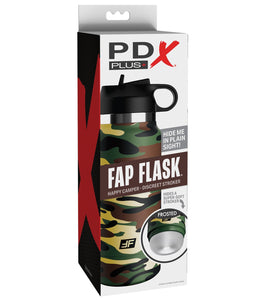 Pdx Plus Fap Flask Happy Camper Discreet Stroker Camo Bottle Frosted