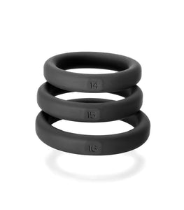 Xact Fit Silicone Rings #14 #15 #16 Black