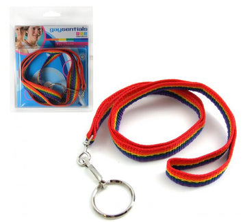 (d) Gaysentials Rainbow Nylon Key Tag Default Title