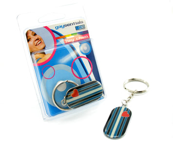 Enamel Key Chain Leather Flag Default Title