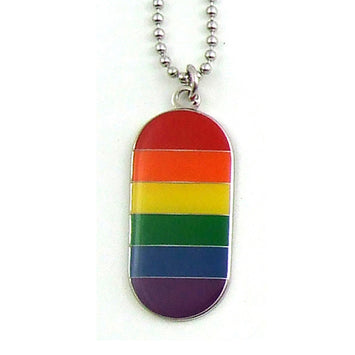 Gaysentials Rainbow I.d. Tag Necklace Default Title