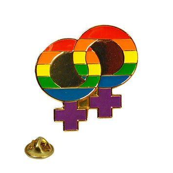 Lapel Pin Rainbow Double Female