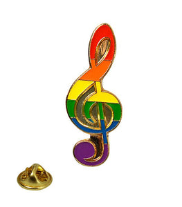 Lapel Pin Rainbow Note