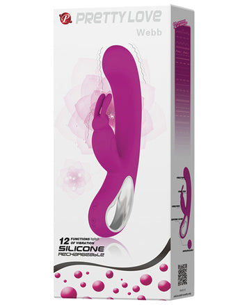 Pretty Love Webb Rabbit Vibrator Fuschia Default Title