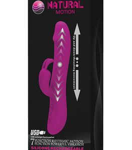 Pretty Love Natural Motion 7 Function Rabbit Silicone Purple Default Title