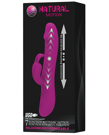 Pretty Love Natural Motion 7 Function Rabbit Silicone Purple Default Title
