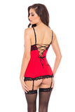 Hollywood Chemise W/g String Red