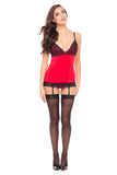 Hollywood Chemise W/g String Red