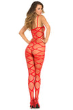 Strapped Up Sheer Bodystocking O/s