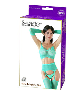 4pc Lingerie Set Green Default Title