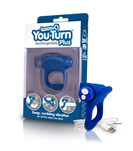 Screaming O Charged You Turn Plus Cock Ring Blueberry