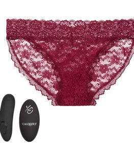 Remote Control Lace Panty Set Burgundy