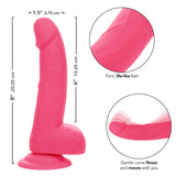 Neon Silicone Studs 6in