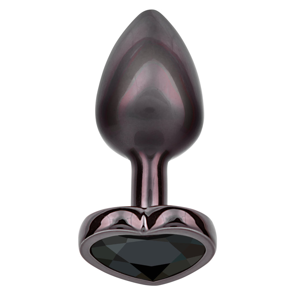 Jewel Small Black Diamond Heart Plug Default Title