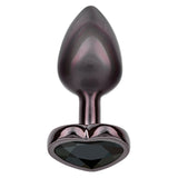 Jewel Small Black Diamond Heart Plug Default Title