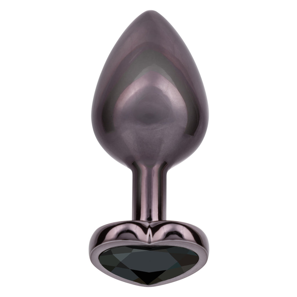 Jewel Large Black Diamond Heart Plug Default Title