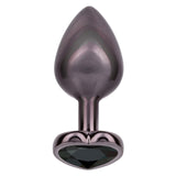 Jewel Large Black Diamond Heart Plug Default Title
