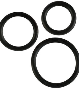 Rubber Ring Black 3pc Set