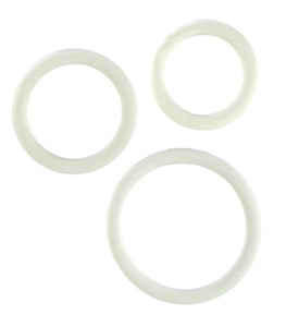 Rubber Ring White 3pc Set