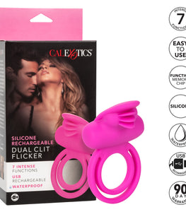 Rechargeable Dual Clit Flicker Enhancer Default Title