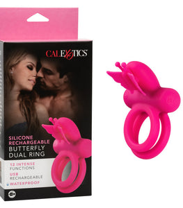 Silicone Rechargeable Butterfly Dual Ring Default Title