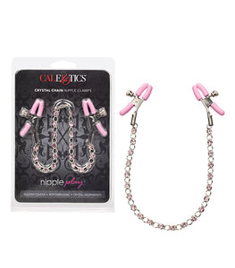 Nipple Play Crystal Chain Nipple Clamps Pink