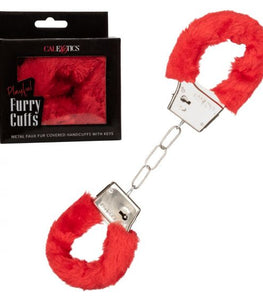 Playful Furry Cuffs Red