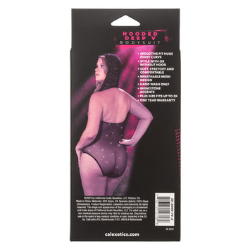 Radiance Plus Size Hooded Deep V Body Suit Default Title