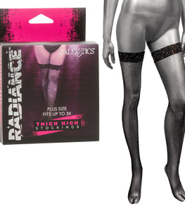 Radiance Plus Size Thigh High Stockings