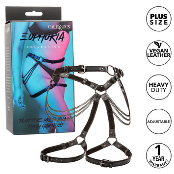 Euphoria Plus Size Multi Chain Thigh Harness Default Title