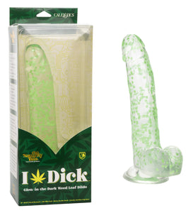 Naughty Bits I Leaf Dick Glow In The Dark Weed Leaf Dildo