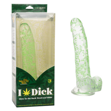 Naughty Bits I Leaf Dick Glow In The Dark Weed Leaf Dildo Default Title