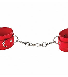 Leather Cuffs Red