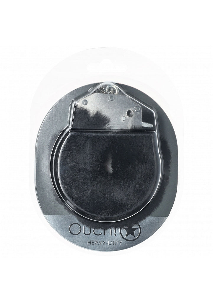 Ouch! Heavy Duty Fluffy Handcuffs - Black Default Title