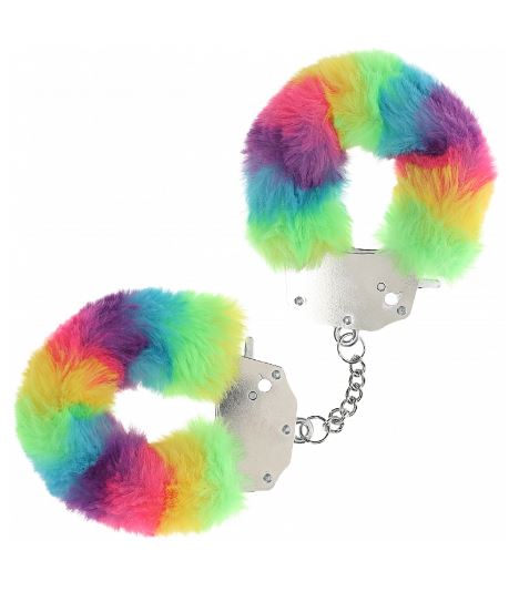 Ouch! Heavy Duty Fluffy Handcuffs - Multicolor 1 Default Title