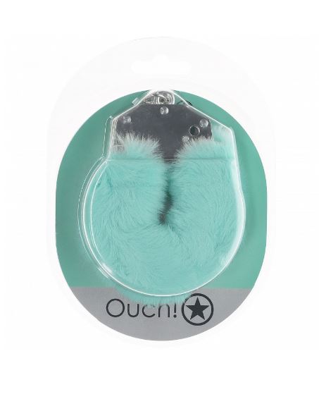 Ouch! Heavy Duty Fluffy Handcuffs - Powder Green Default Title