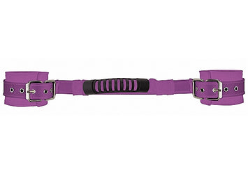 Adjustable Leather Handcuffs Purple Default Title